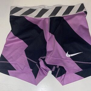 Purple and Black Nike Pro Shorts